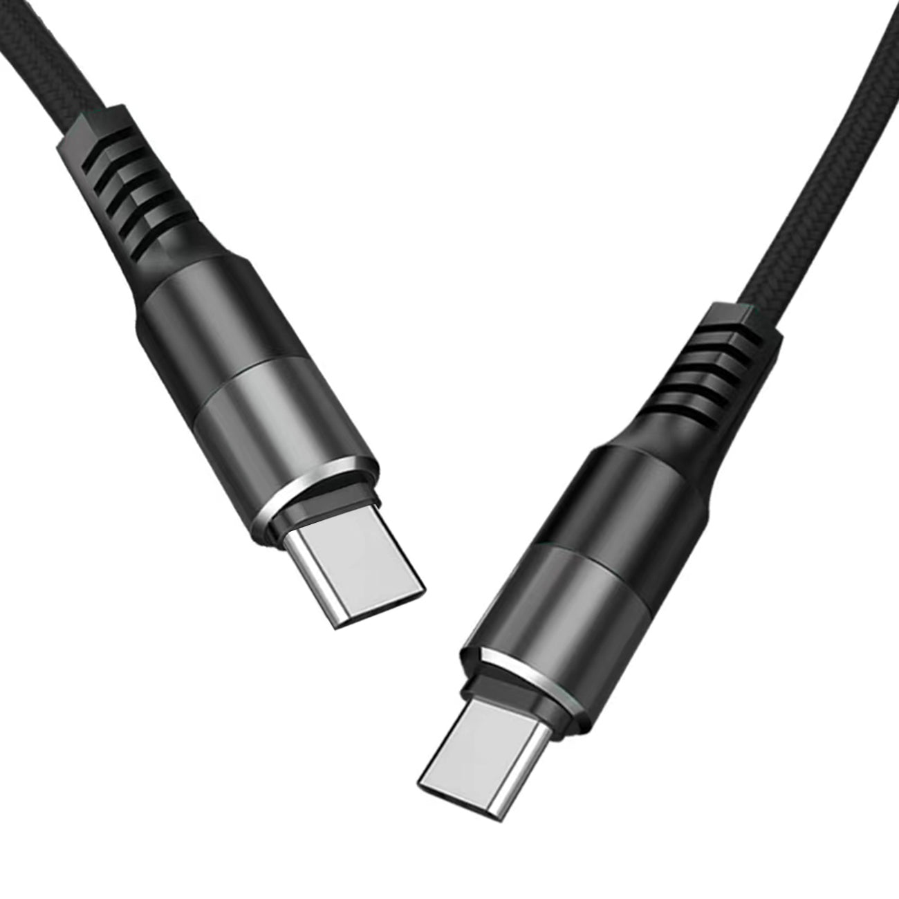 Power Delivery USB-C to C Fast Charging & Sync Nylon- Braided 10 FT Cable in Black - DC35-PDTYPEC10FTBK