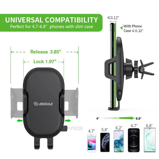 Universal Air Vent Car Mount Phone Holder only one touch to lock and release