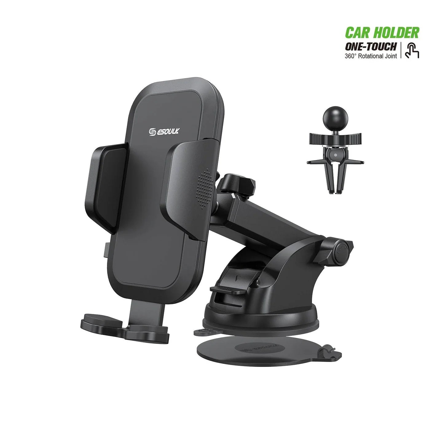 3 In 1 Car Phone Holder with Air Vent & Dashboard Functions