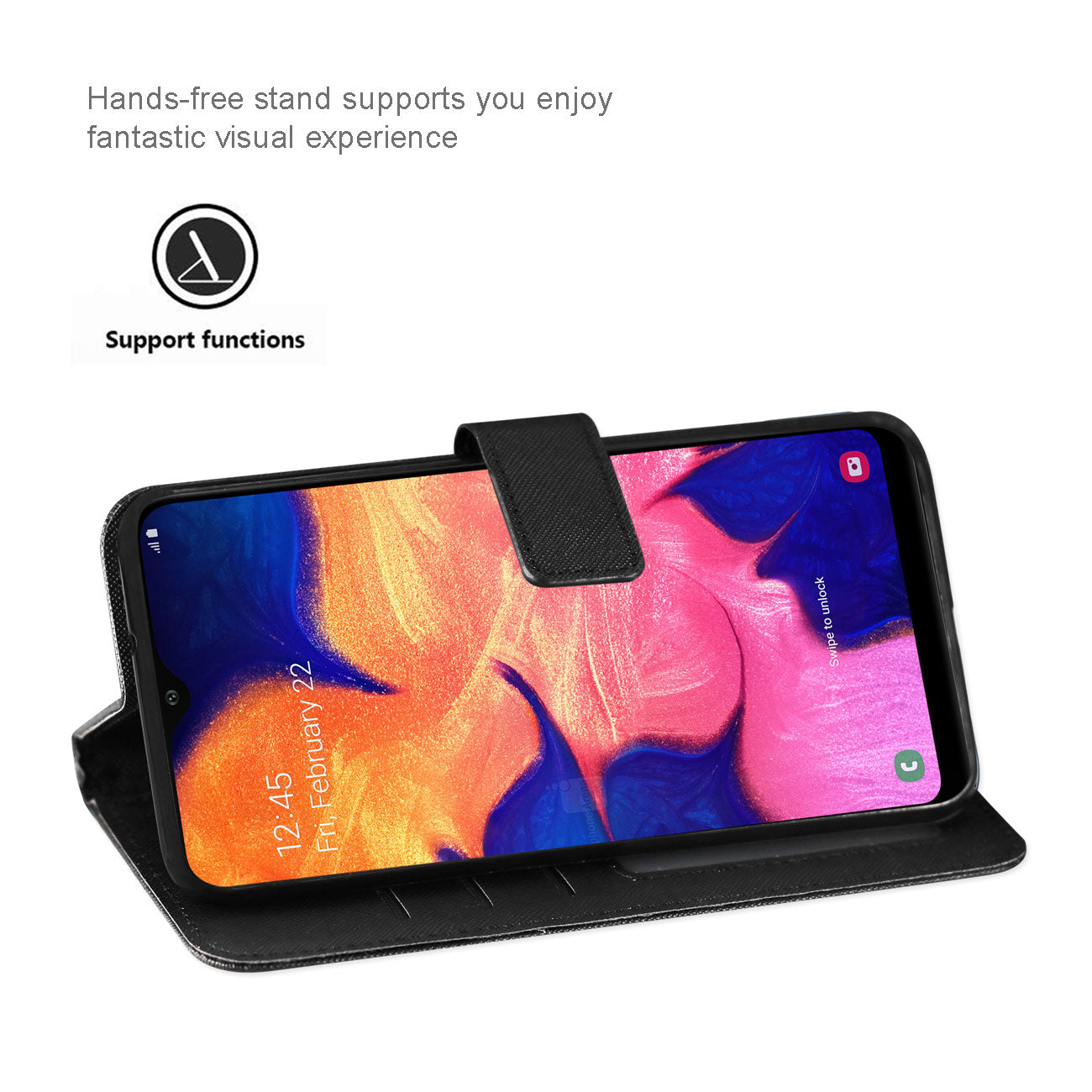 Reiko SAMSUNG GALAXY A10 3-In-1 Wallet Case In BLACK