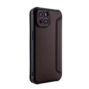 Magnetic wallet Leather phone case For Apple iPhone 15 In Brown (FC36-IPH15BR)