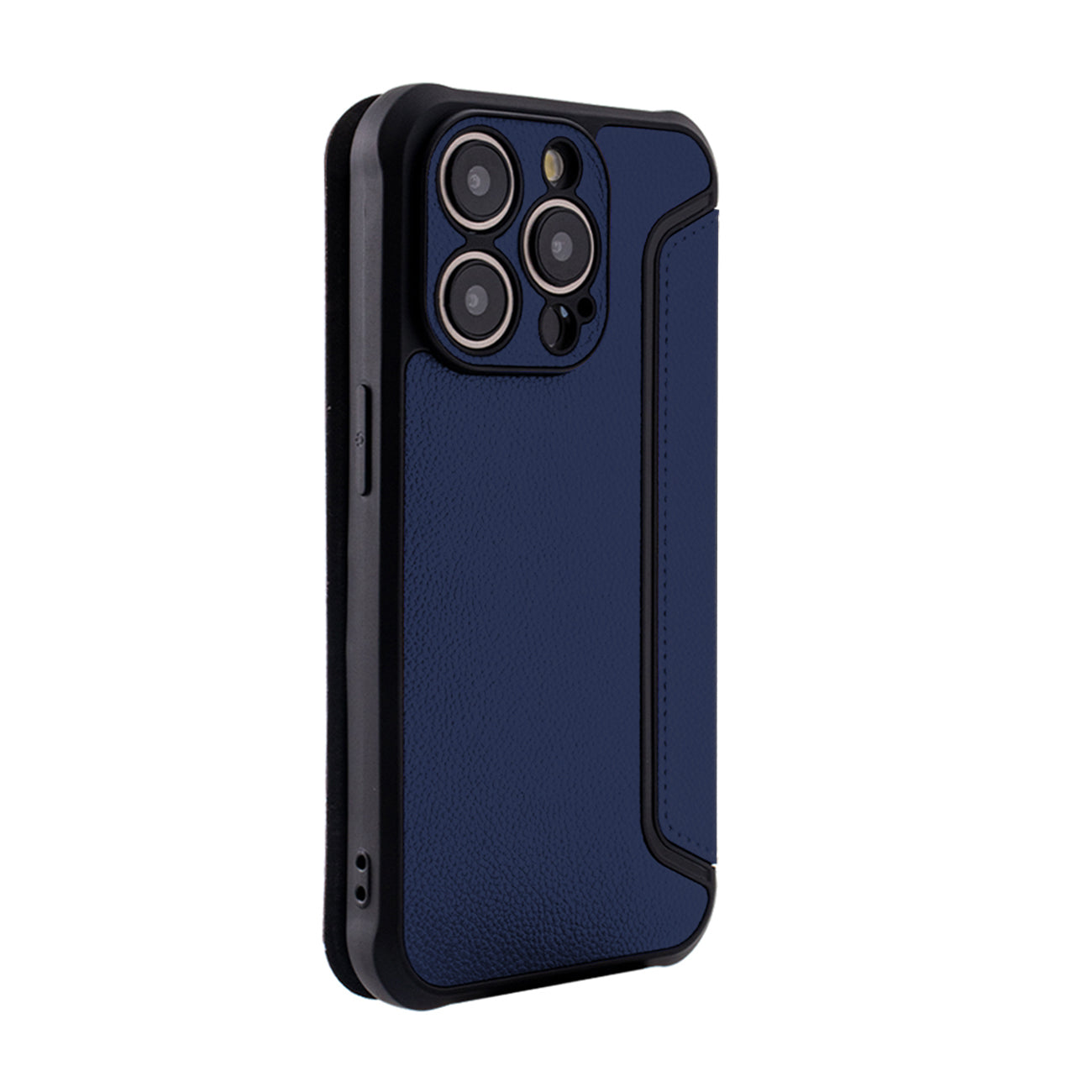 Magnetic wallet Leather phone case For Apple iPhone 15 PRO In Navy (FC36-IPH15PRONV)