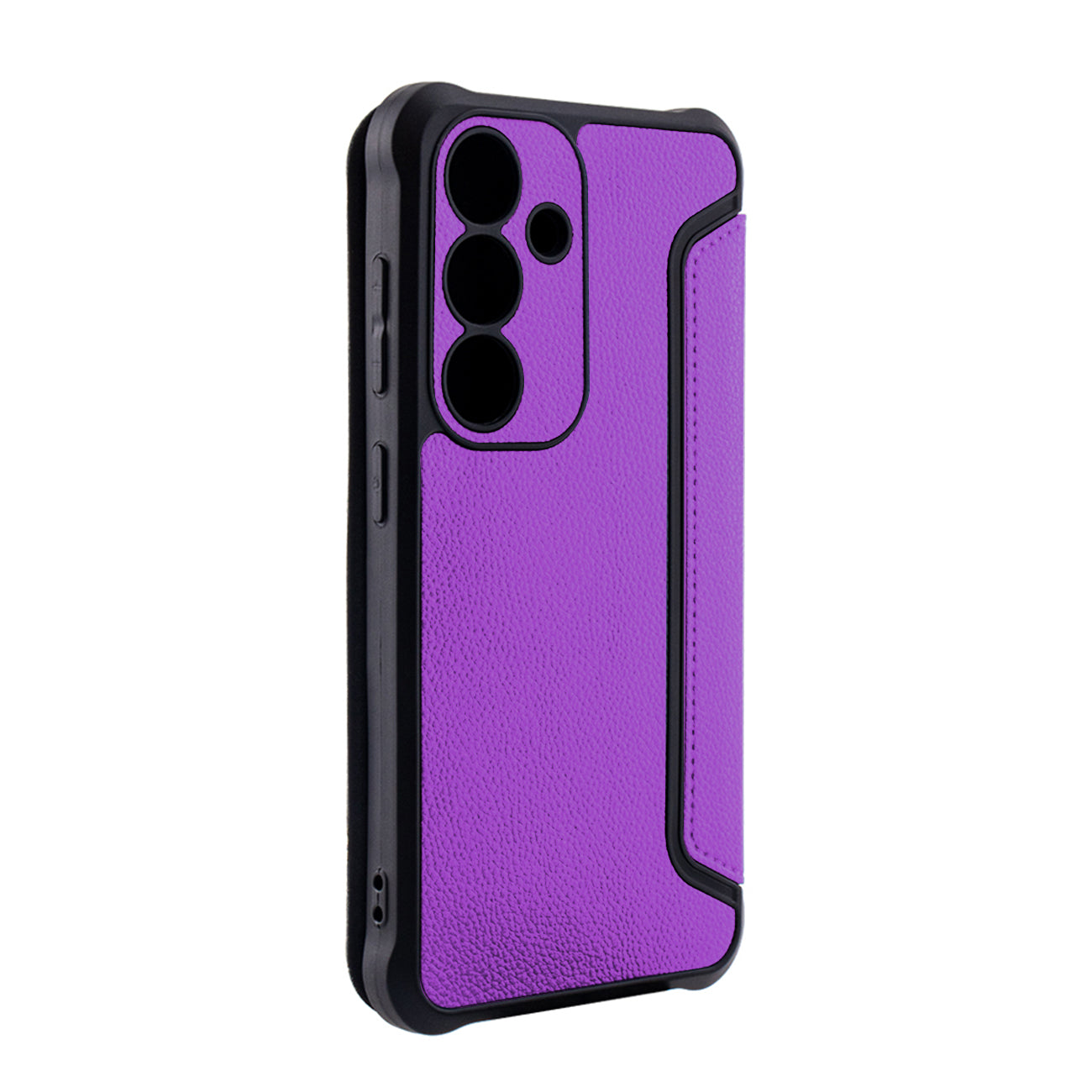 Magnetic wallet Leather phone case For Samsung Galaxy S24 In Purple (FC36-SAMS24PP)