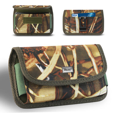 Reiko Horizontal Rugged Pouch With Velcro and Metal Belt Clip In Camouflage (3.5 x 2.1 x 1.1 Inches) (Copy)