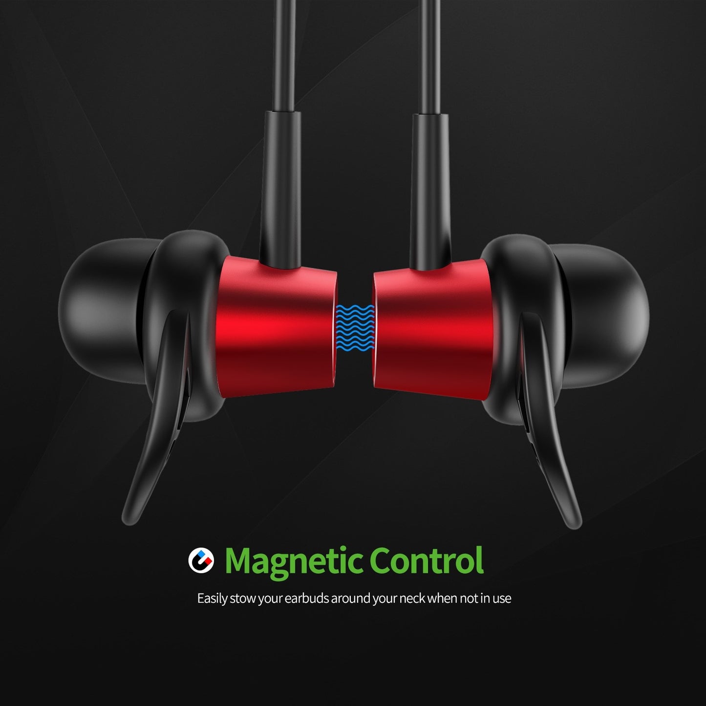 HSBT-EE06RD Bluetooth Sport Headset Metal Shell With Magnet Red