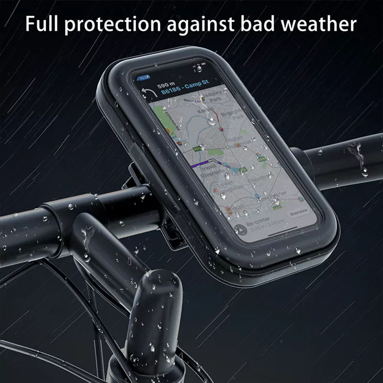 360 degree Rotation Universal Detachable Bicycle Motorbike holder 6.3 inch Cell Phone Holder SKU:HLD-VD005BK