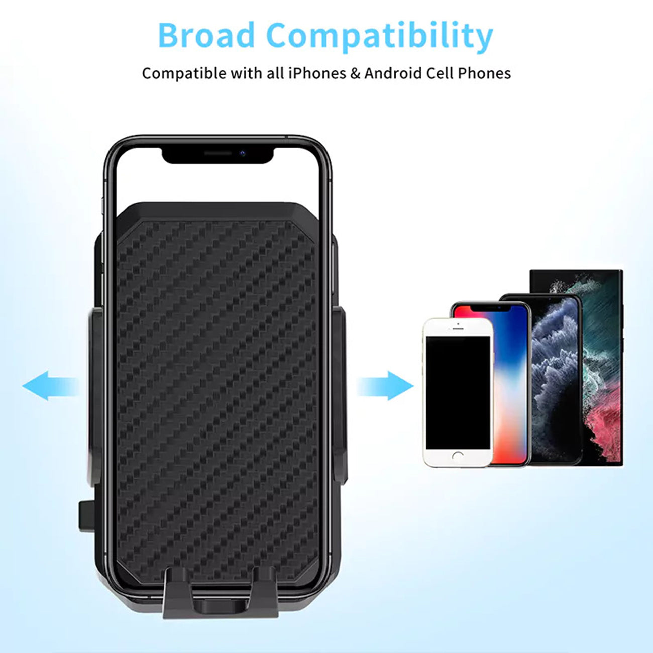 Universal Phone Holder Strong Hold Anti-Shake Flexible Aluminum Alloy Hose Design Windshield SKU:HLD-VDHD012BK