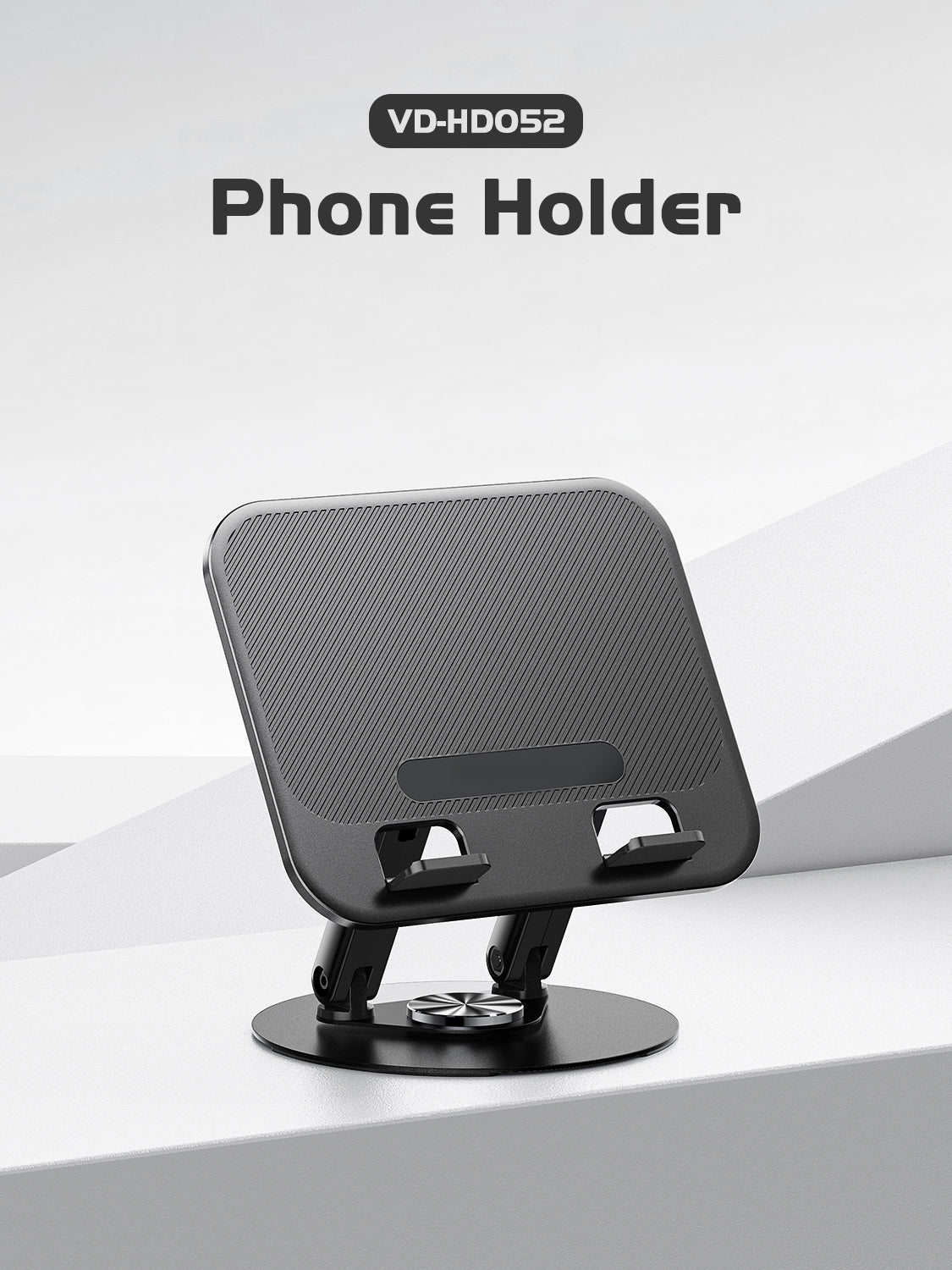 stable ABS tablet Phone Stand, Universal Smartphone Holder for tablet, laptop in black SKU:HLD-VD052BK