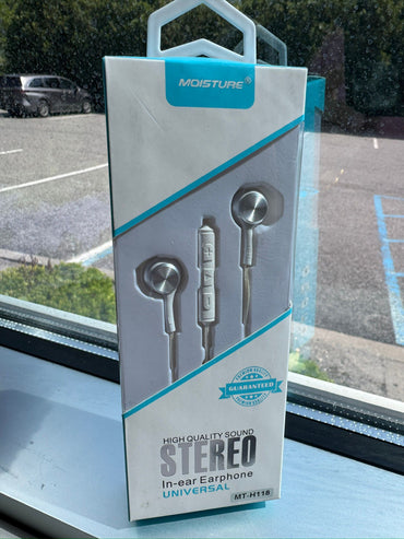 M2RFA-HSH118SL High Quality Sound Universal In-ear Earphones In Silver