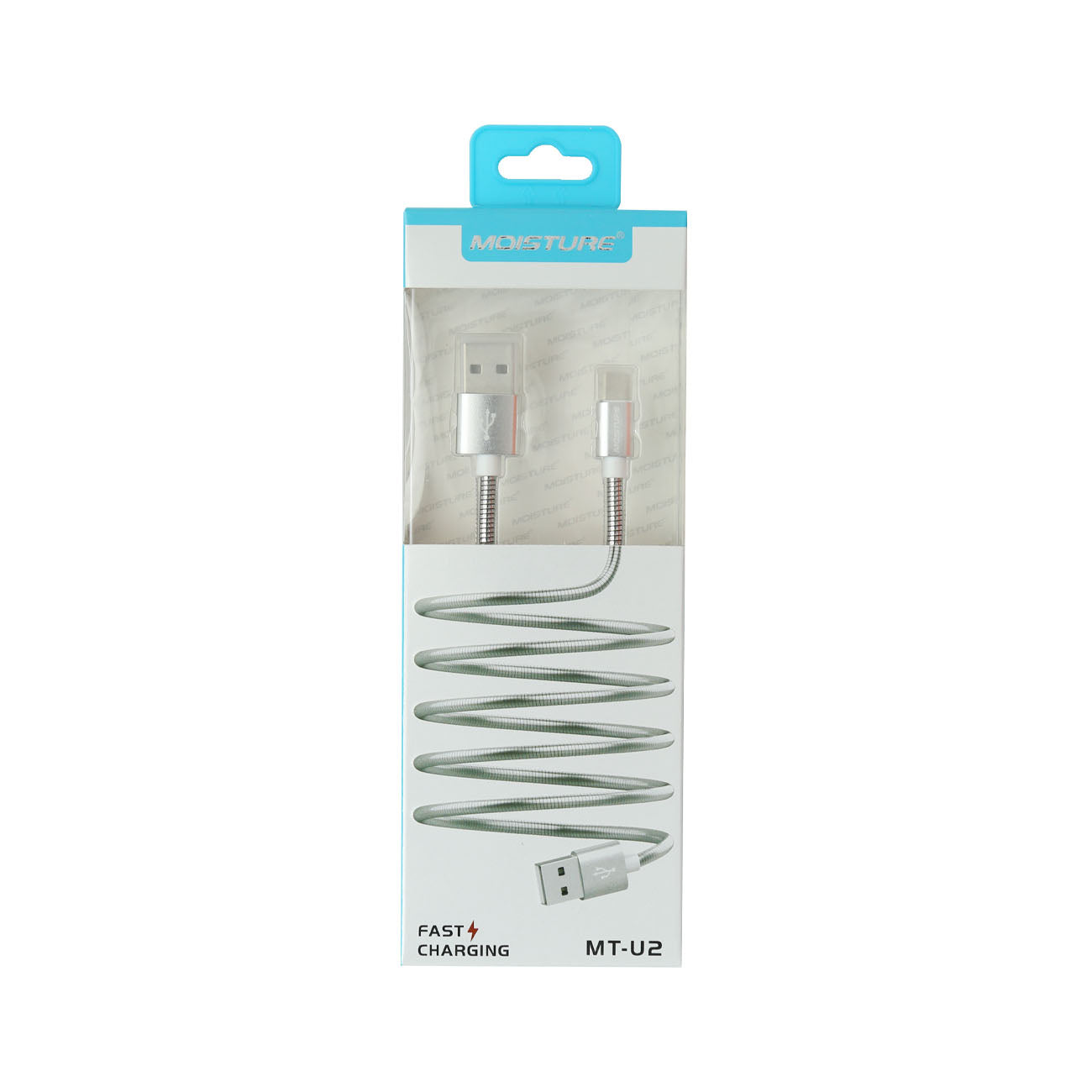 Moisture 2.6A Premium Full Hi-Speed Data Cable In Silver