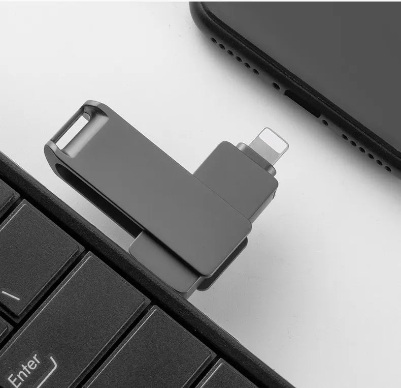 MS-8PINMI16GSL 16GB CELL PHONE USB FLASH DRIVE IN SILVER SKU:MS-8PINMI16GSL