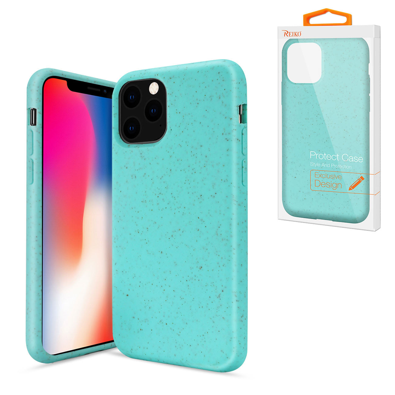 Reiko APPLE IPHONE 11 PRO MAX Wheat Bran Material Silicone Phone Case In Blue