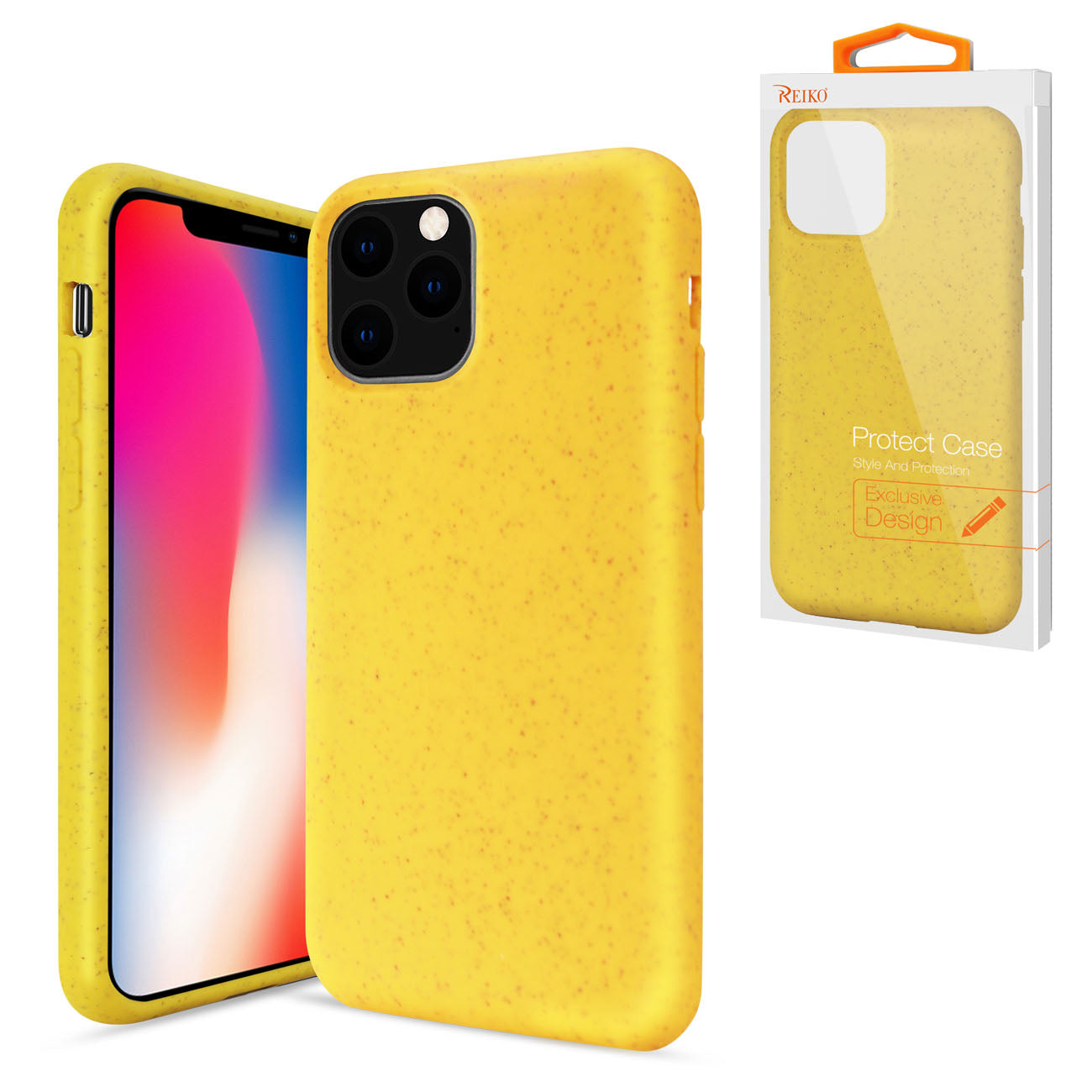 Reiko APPLE IPHONE 11 PRO MAX Wheat Bran Material Silicone Phone Case In Yellow