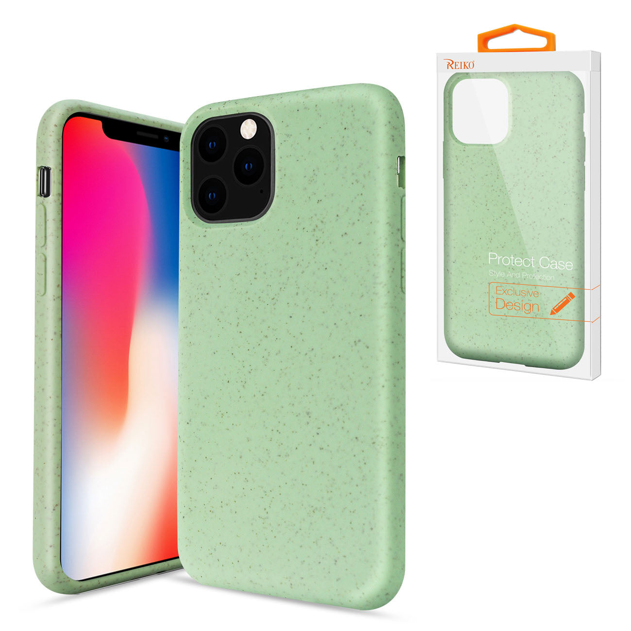 Reiko APPLE IPHONE 11 PRO Wheat Bran Material Silicone Phone Case In Green