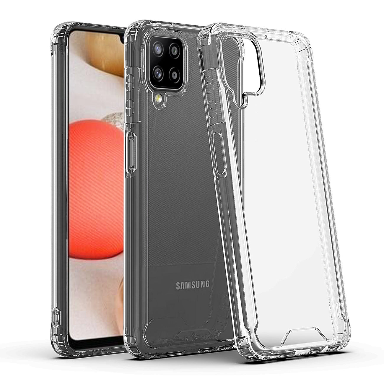 Reiko High Quality 2X Clean PC and TPU Bumper Case In Clear For Samsung Galaxy A42 5G