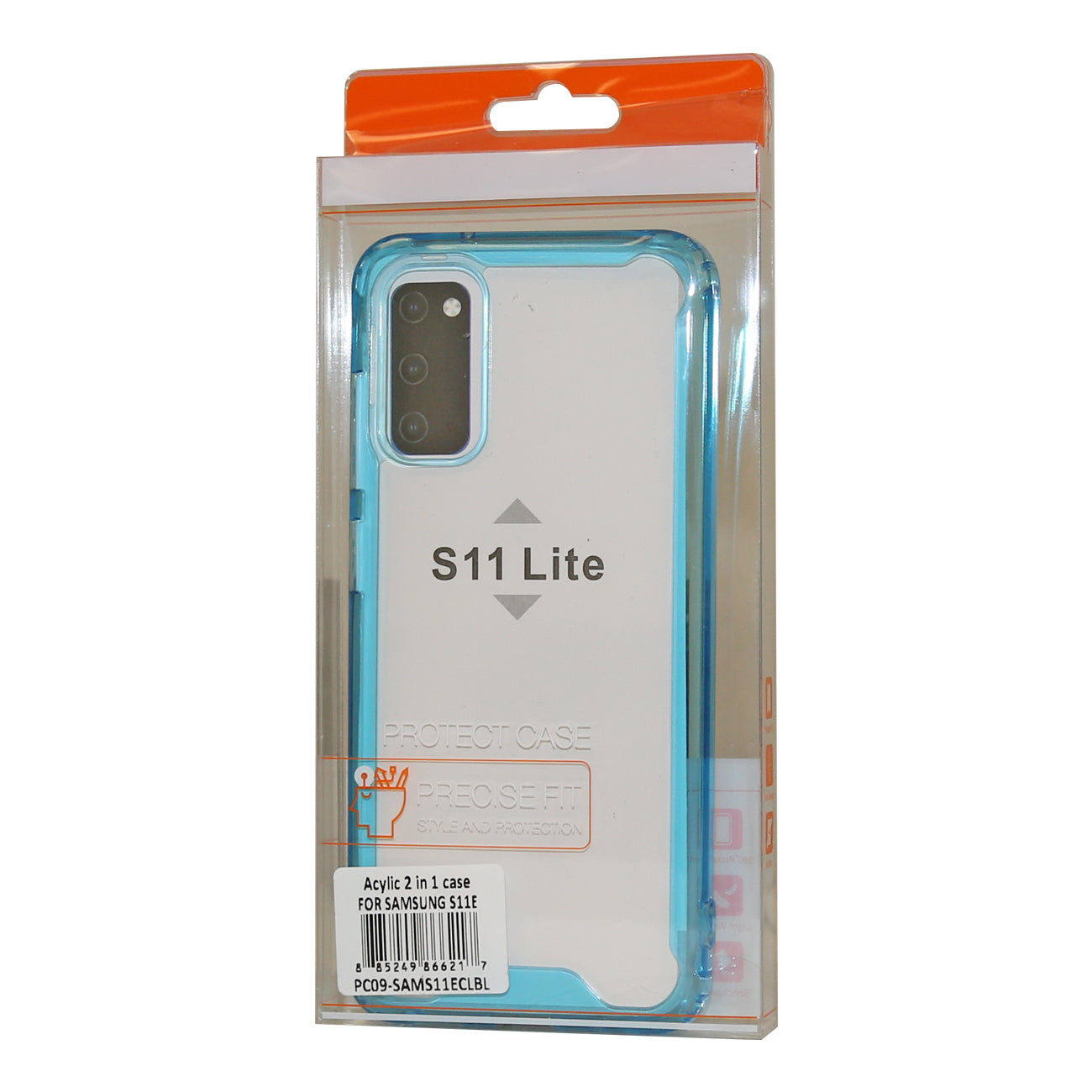Reiko Samsung S20 High quality Tpu Bumper and Clarity PC Case In Blue