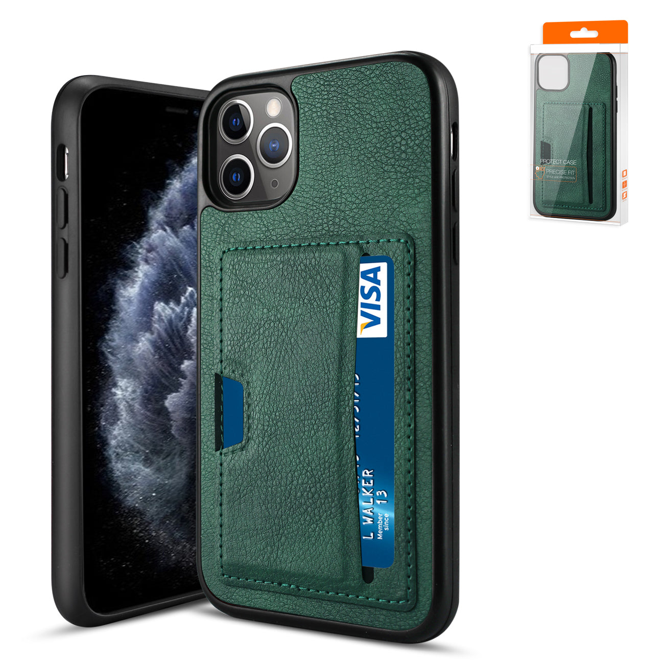 Reiko APPLE IPHONE 11 PRO Card Pocket Case In Green