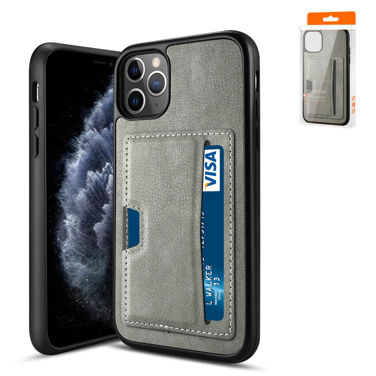 Reiko APPLE IPHONE 11 PRO Card Pocket Case In Gray