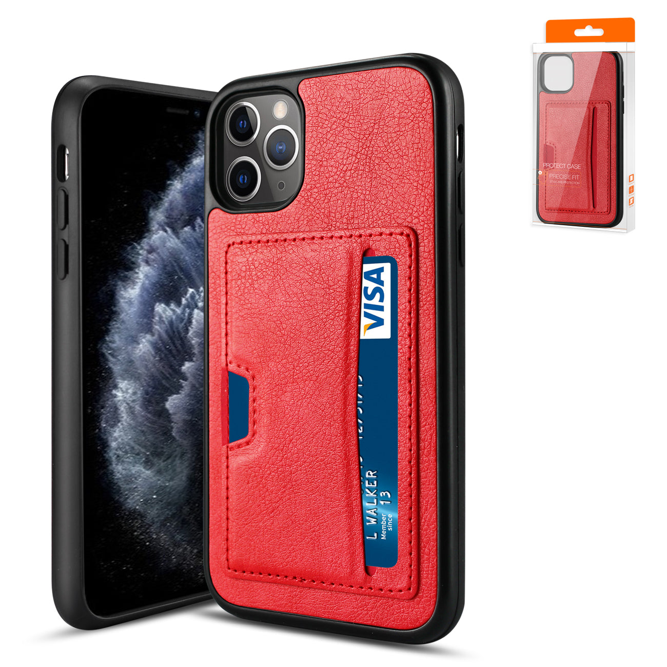 Reiko APPLE IPHONE 11 PRO Card Pocket Case In Red