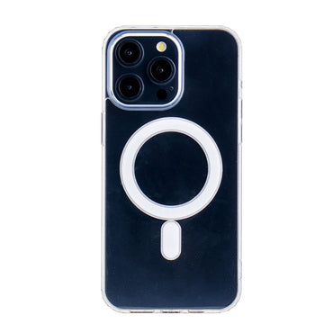 Reiko Magnetic Wireless Charging TPU Bumper Case For iPhone 15 PRO MAX In Clear