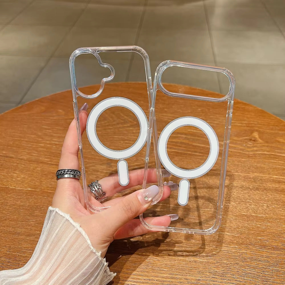 Magnetic Wireless Charging TPU Bumper Case For iPhone 17 In Clear , SKU: PC34-IPH17CL