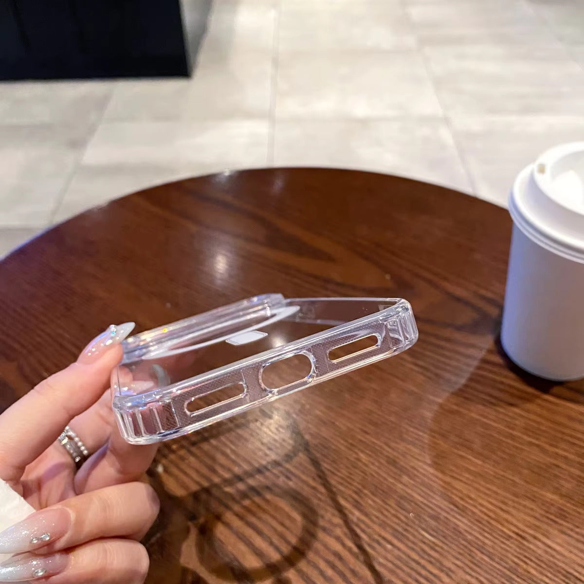 Magnetic Wireless Charging TPU Bumper Case For iPhone 17 MAX In Clear , SKU: PC34-IPH17PROMAXCL