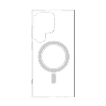 Reiko Magnetic Wireless Charging TPU Bumper Case For Samsung S24 Ultra In Clear
