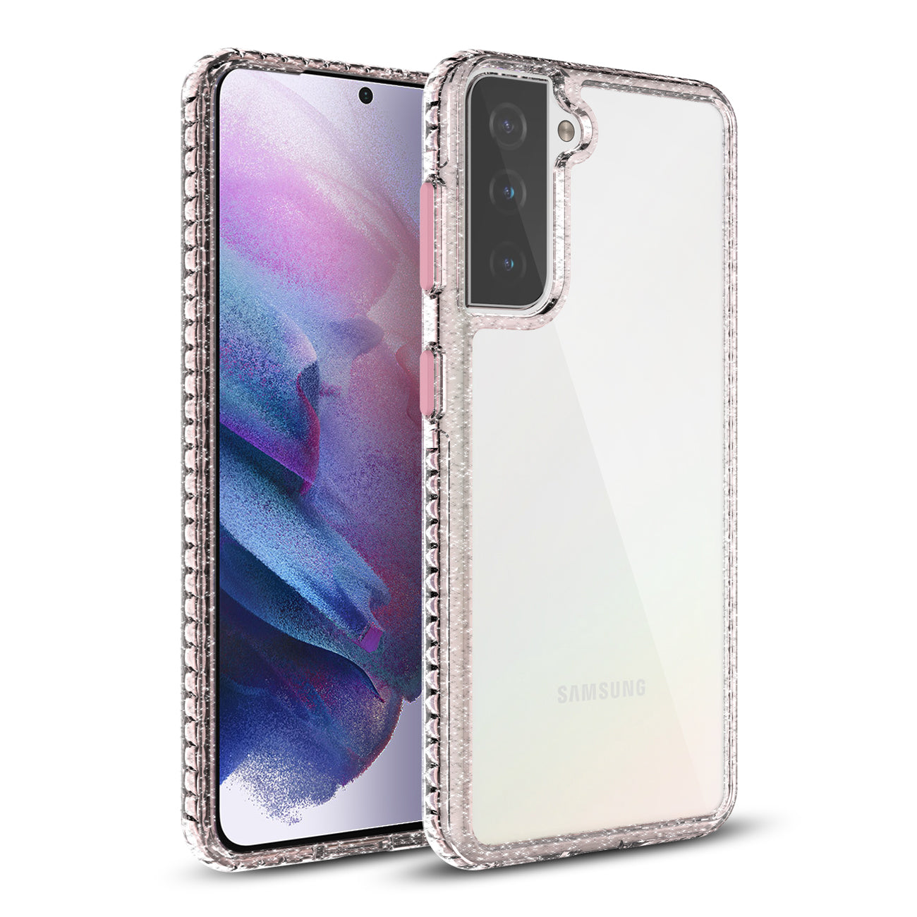 TPU Bumper Shockproof Case With Embedded Coil In BlackSAMSUNG GALAXY S21/S30 PLUS In Pink