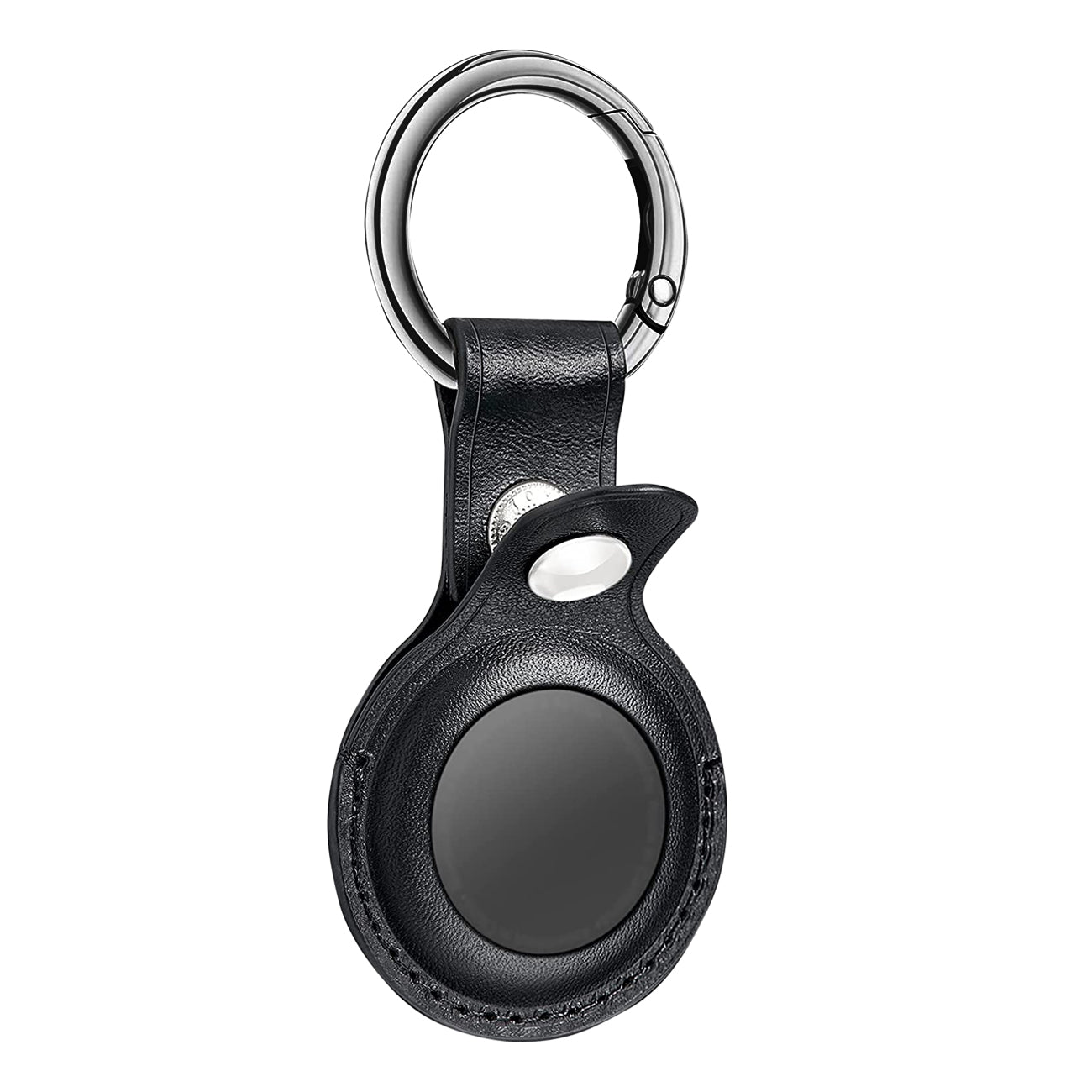 Reiko Leather Protective Case for Apple AirTag In Black