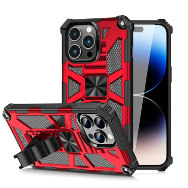 Built-in Kickstand TPU Case with Magnetic Mount for APPLE IPHONE 14 PRO in Red