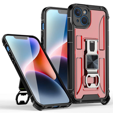 Kickstand Ring Holder/Bottle Opener with Magnetic Car Mount for IPHONE 14 PLUS In Red