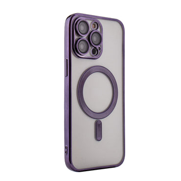 Magnetic Wireless Charging TPU Bumper Case For iPhone 14 Pro Max In Purple