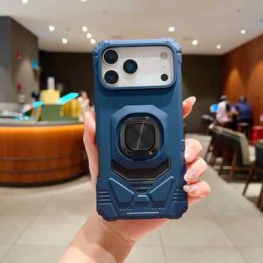 Kickstand Ring Holder TPU Shockproof Case for IPHONE 17  MAX in Blue  , SKU: PC65-IPH17MAXBL