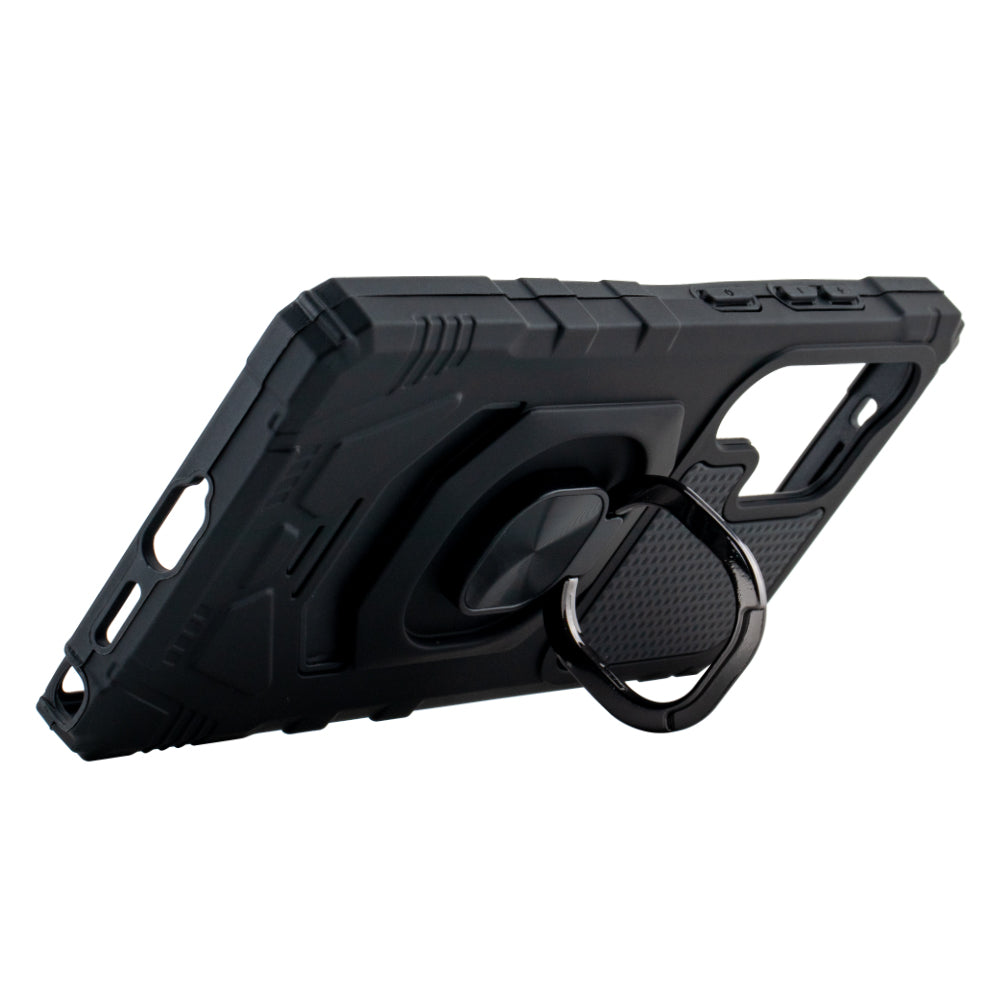 Kickstand Ring Holder TPU Shockproof Case for Samsung Galaxy S25 ULTRA in Black