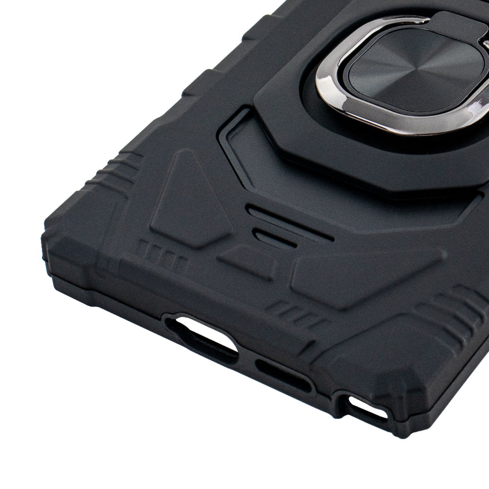 Kickstand Ring Holder TPU Shockproof Case for Samsung Galaxy S25 ULTRA in Black