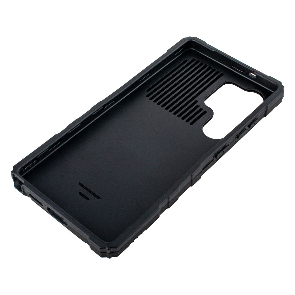 Kickstand Ring Holder TPU Shockproof Case for Samsung Galaxy S25 ULTRA in Black