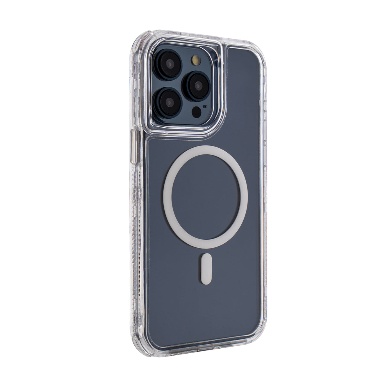 Heavy Duty Transparent 3-in-1 Hybrid Shockproof Anti-Fall Protective Magnetic Case for iPhone 15 PRO MAX in Clear