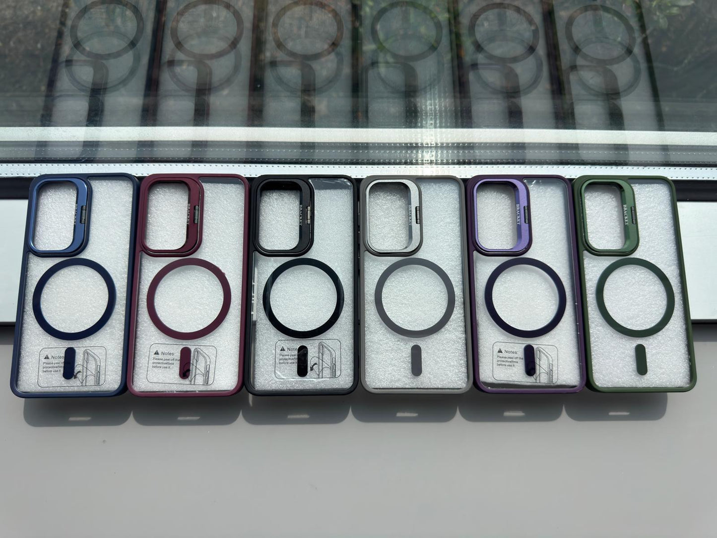 Magnetic Phone Case with Built-in Invisible Kickstand Compatible with Samsung Galaxy S25 (PC70-SAMS25PP)