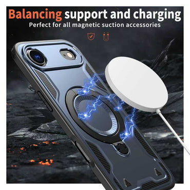 Reiko 360-degree Rotating Magnetic Versatile Stand Navy Blue Compatible with iPhone 17 AIR, SKU: PC73-IPH17AIRNV