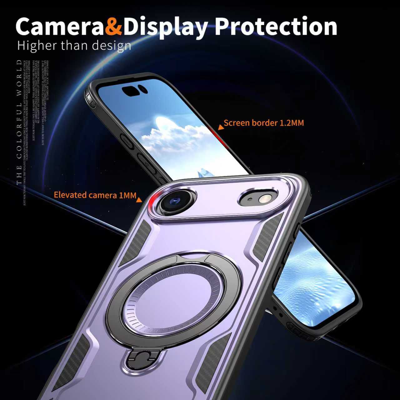 Reiko 360¡ã Rotating Magnetic Versatile Stand Purple Compatible with iPhone 17 AIR , SKU: PC73-IPH17AIRPP