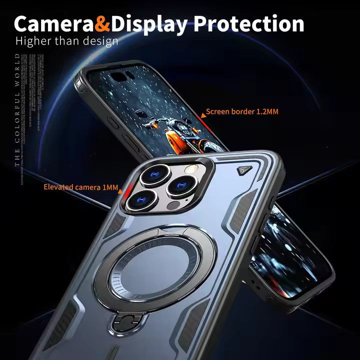 Reiko 360¡ã Rotating Magnetic Versatile Stand Navy Blue Compatible with iPhone 17 SKU:PC73-IPH17NV