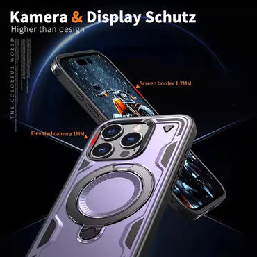 Reiko 360-degree Rotating Magnetic Versatile Stand Purple Compatible with iPhone 17. SKU:PC73-IPH17PP