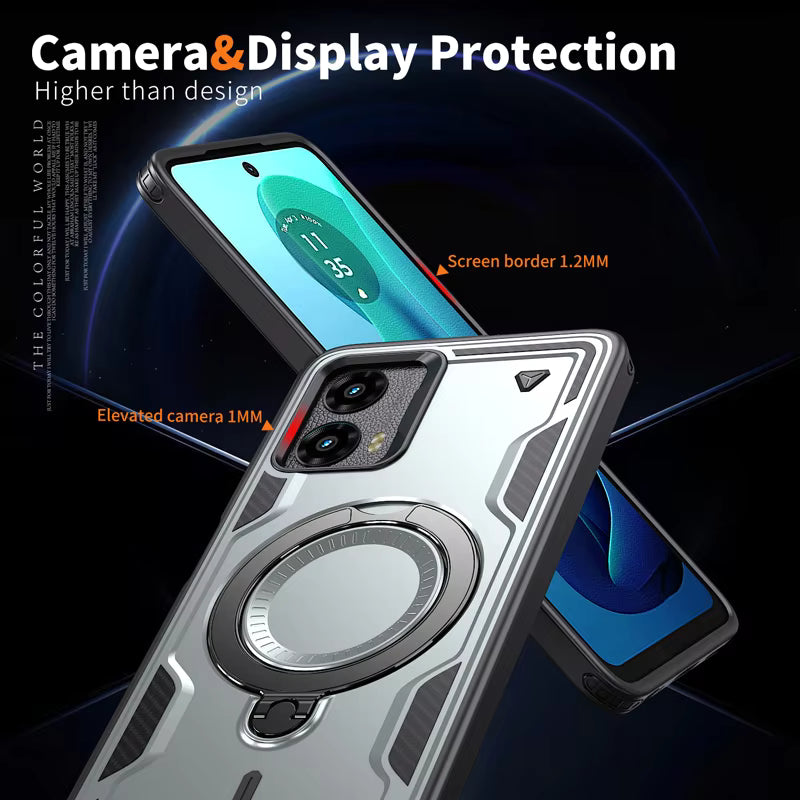 Reiko 360¡ã Rotating Magnetic Versatile Stand Red Compatible with SAMSUNG A07 ,PC73-SAMA07-4GRD