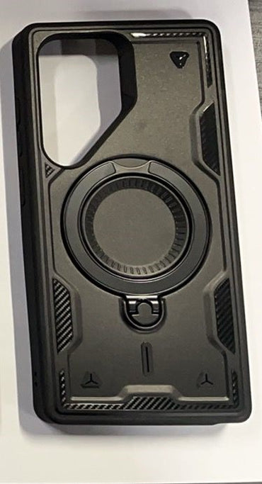 Reiko 360 Degree Rotating Magnetic Versatile Stand Black Compatible with Samsung Galaxy A15 5G