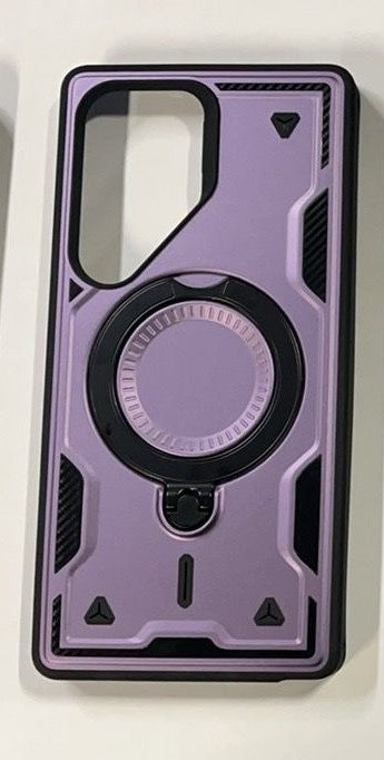 Reiko 360 Degree Rotating Magnetic Versatile Stand Purple Compatible with iPhone Samsung Galaxy S25 Ultra