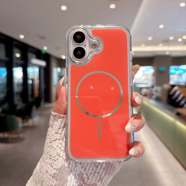 Magnetic & Shockproof case in orange, compatible with SAMSUNG A37