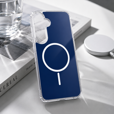 Magnetic Wireless Charging & Shockproof case in blue, compatible with SAMSUNG A27_PC84-SAMA27NV