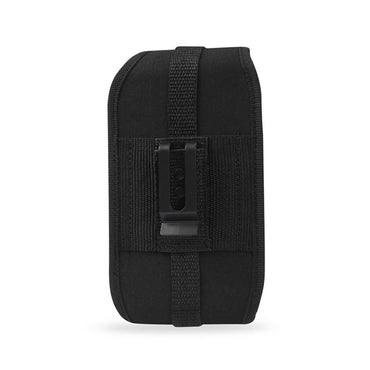 Reiko Vertical Rugged Pouch With Velcro And Belt Clip In Black (7.0X3.9X0.7 Inches)