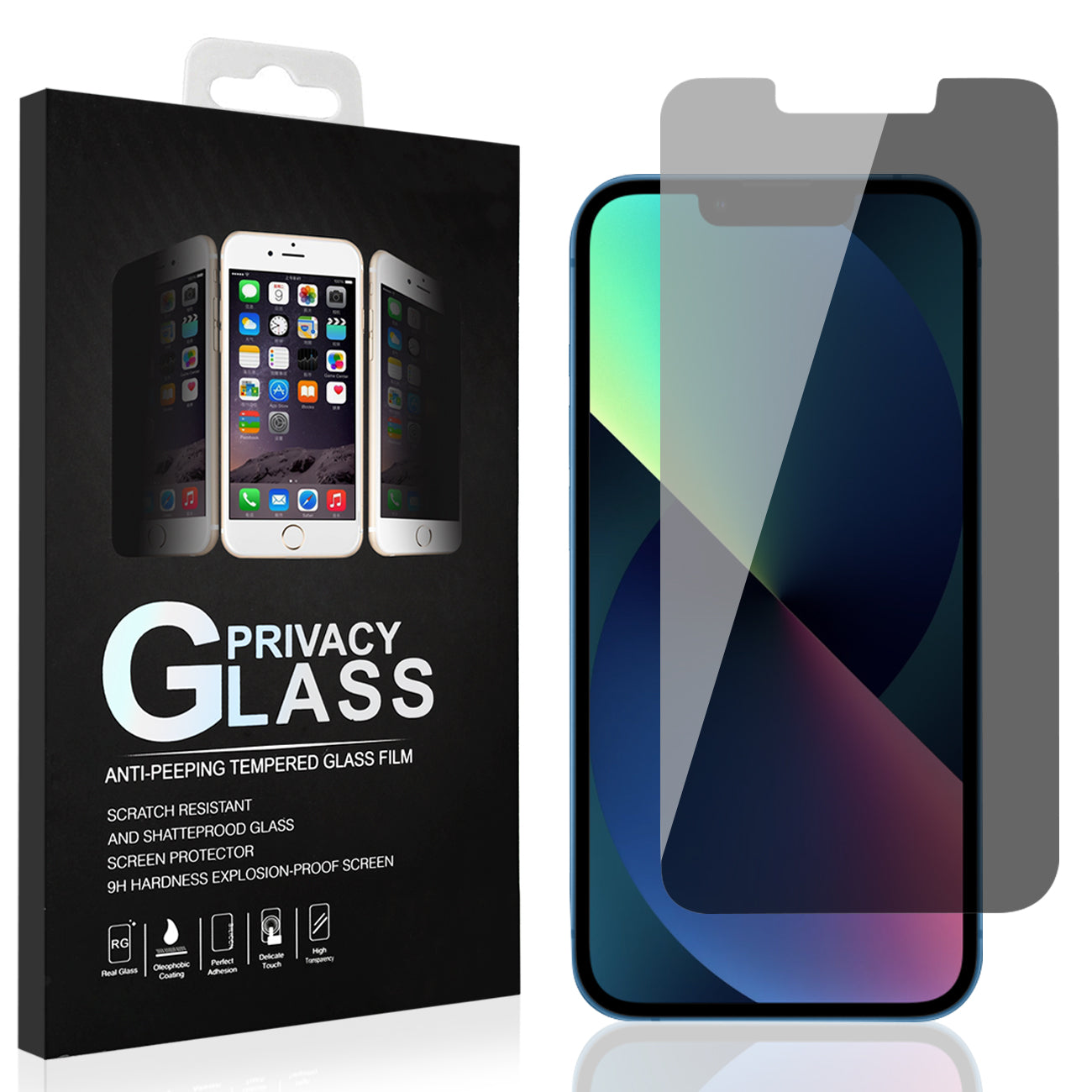 Reiko Apple iPhone 13 Mini Privacy Screen Protector In Black