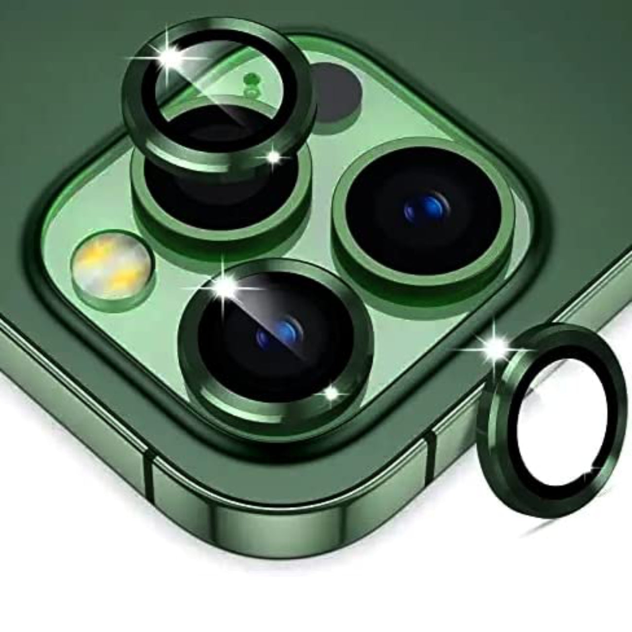 Diamond Camera Lens Protector, Diamond Tempered Glass Camera Cover Screen Protector for iPhone 17 PRO / 17 MAX In Orange